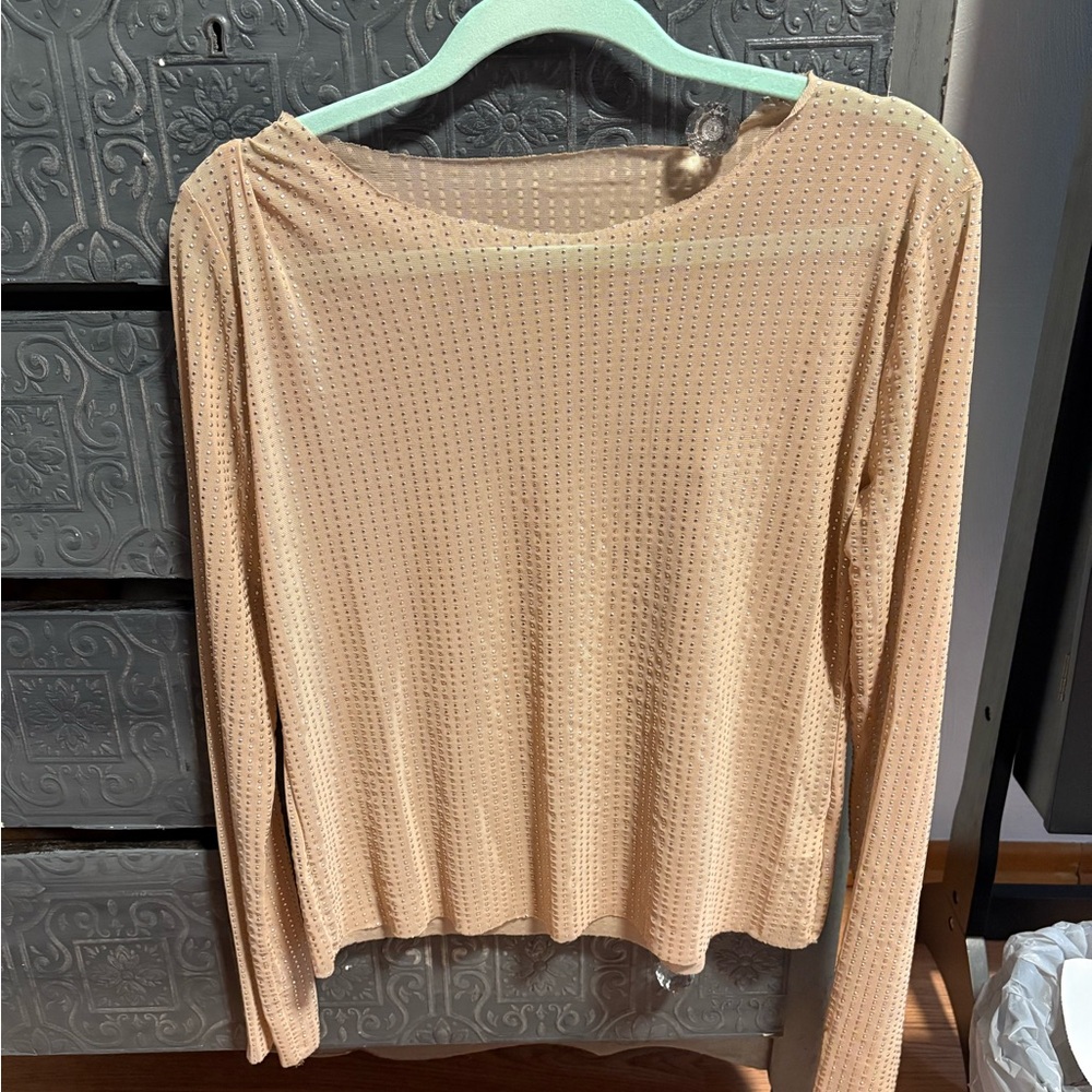 Elegant Cream Long Sleeve Top